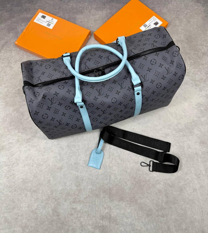 Duffel Bag with Blue Strap