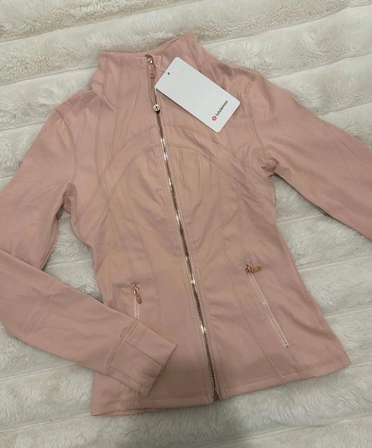 Baby Pink Gold Zip Jacket