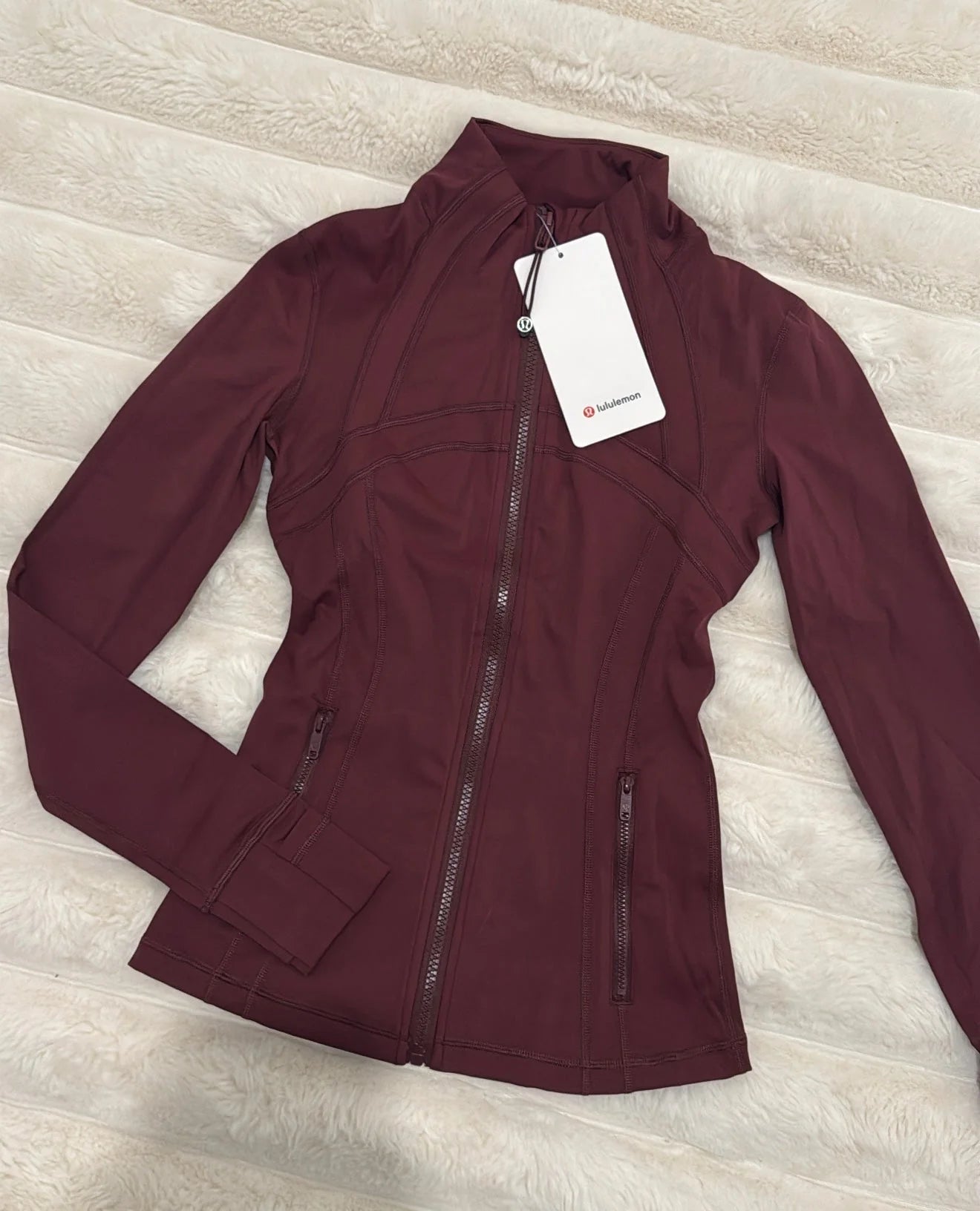 Burgundy Zip Up Jacket