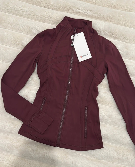 Burgundy Zip Up Jacket