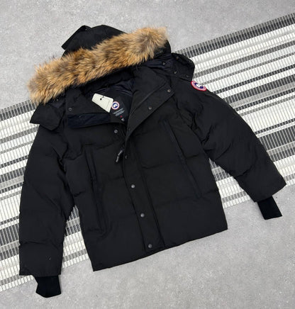 Black Coat with Fur