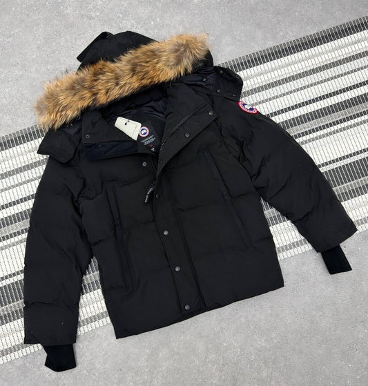 Black Coat with Fur
