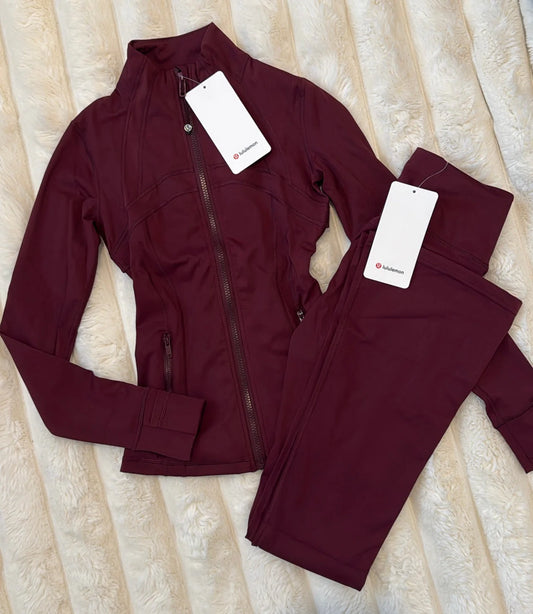Burgundy Flared Set