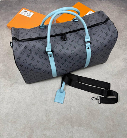 Duffel Bag with Blue Strap