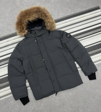 Grey Coat with Fur