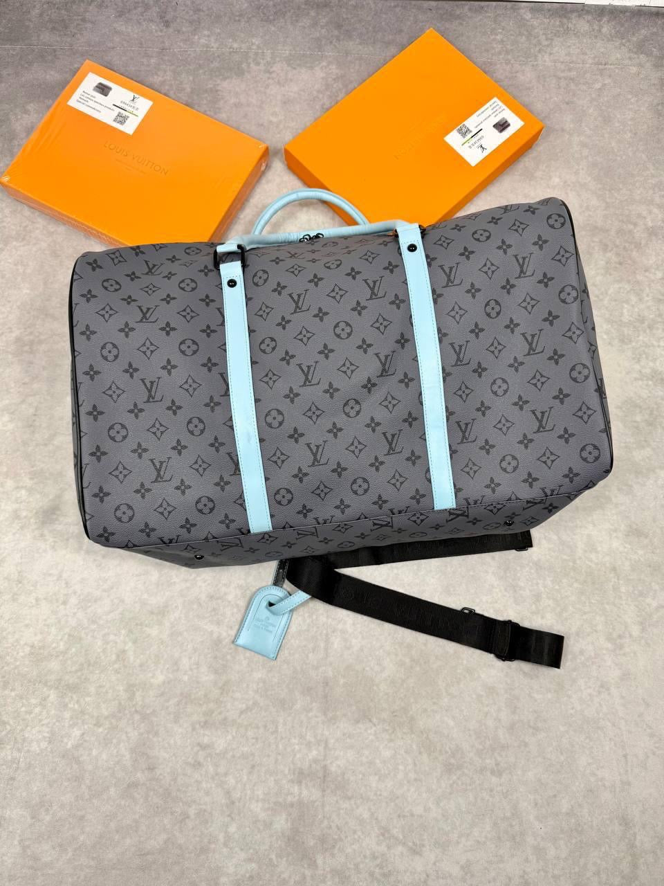 Duffel Bag with Blue Strap