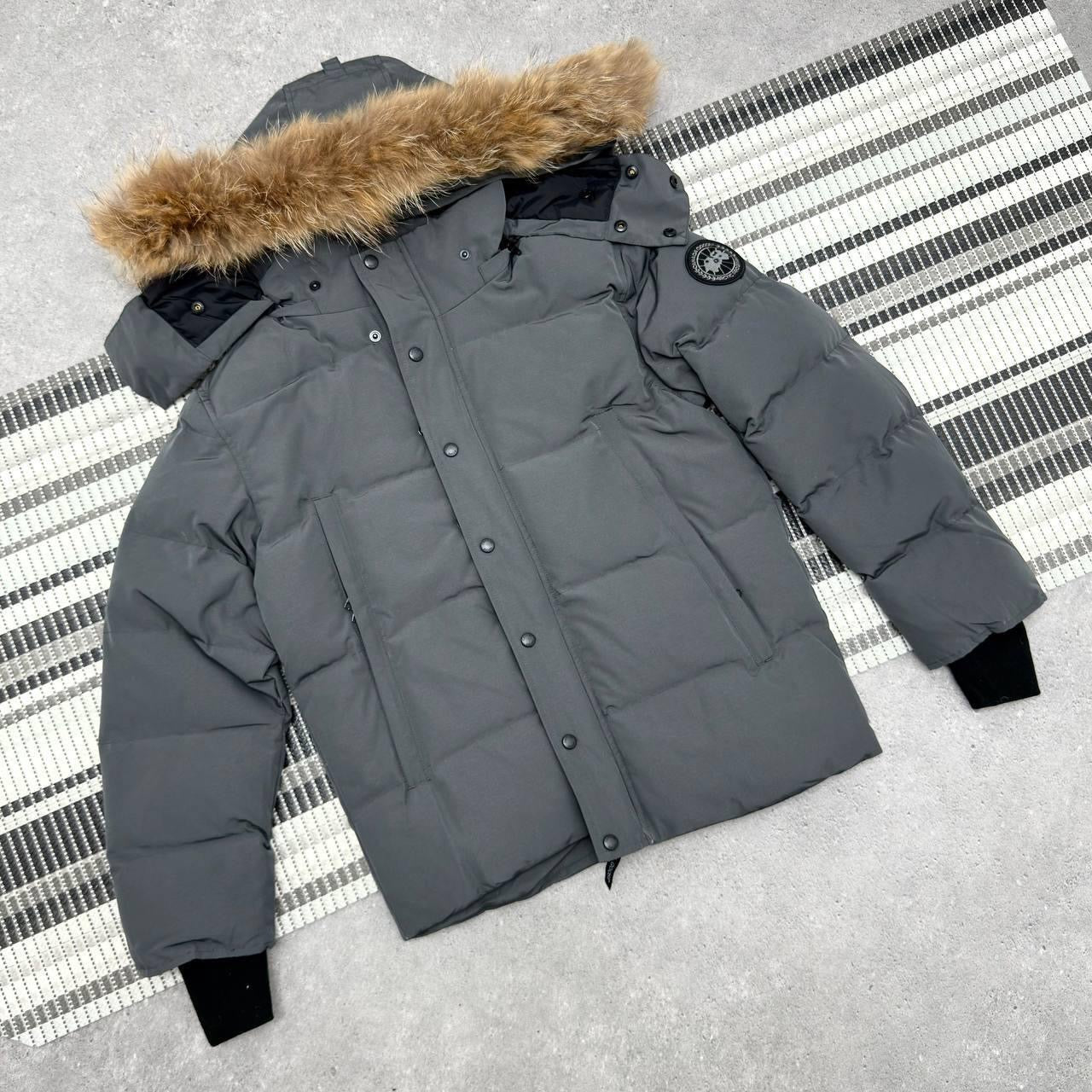 Grey Coat with Fur