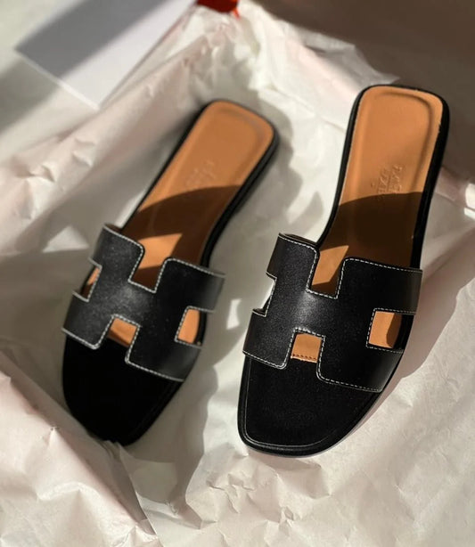 Black/Tan Sandals