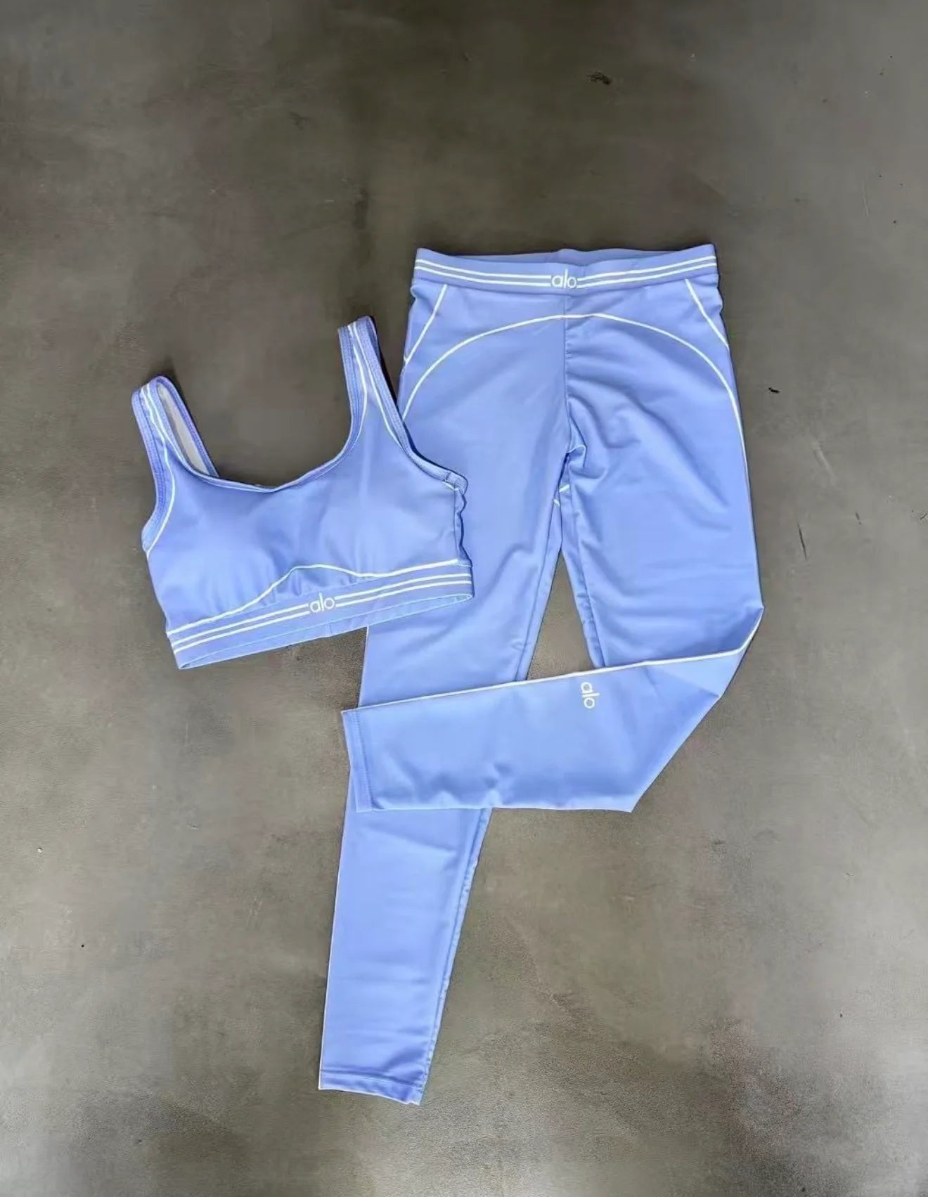 Blue Crop Top & Leggings